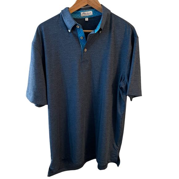 Peter Millar Other - Peter Millar Men’s SZ L Dark Blue Summer Comfort Short Sleeve Polo Golf Shirt
